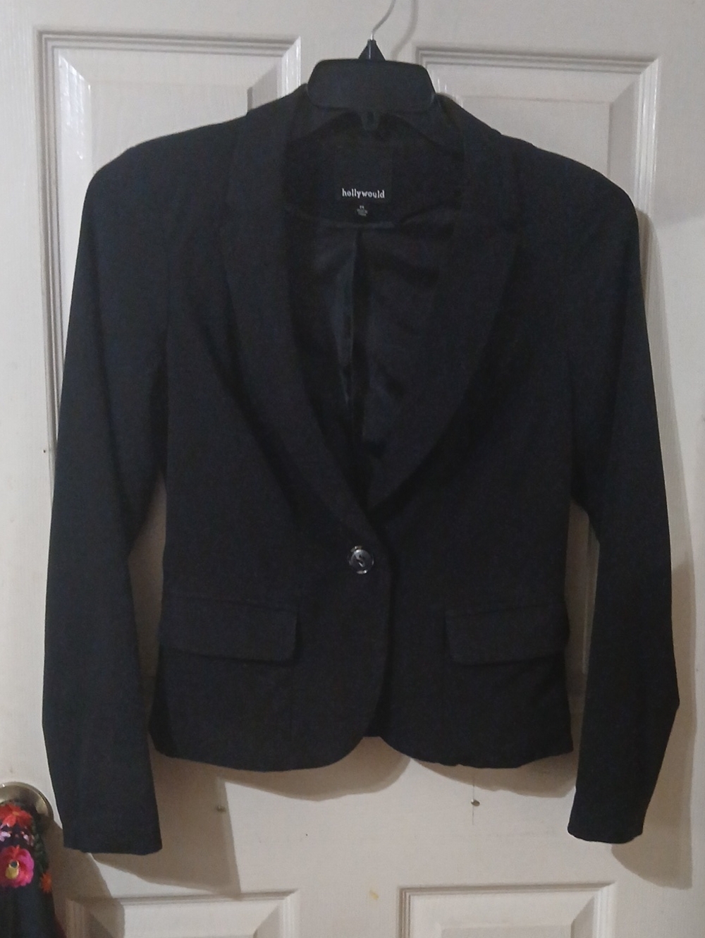 Hollywood Black Single-Button Tailored Blazer